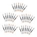 Didiseaon 40pcs Latex Eye Shadow Stick Sponge Eyeshadow Double Sided Long Handle Eye Brush Suite