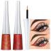 evpct 2Pcs Bronzer Red Color Liquid Glitter Eyeliner Sets Eyeliner Glitter Liquid Liners for Women Liquid Sparkly Glitter Eyeliner Makeup delineador con glitter de colores para ojos colores 08+16 Bronzer & Red