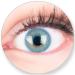 Glamlen's contact lenses colored blue with and with strength - with contact lens tank.Very strongly covering natural blue colored monthly lenses Ocean blue 1 pair of soft silicone hydrogel 0.0 diopters