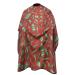 King Midas EmpireVintage Barber Cape - Professional Salon Hair Cutting Cape with Snap Closure Red & Green