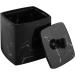 Samine Cotton Swab Holder with Resin Lid - Stylish Black Q-Tips & Bud Pads Round Container for Home & Travel - Buy Online on GoSupps.com