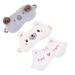 Beaupretty 6 Pcs Plush Eye Mask Sleep Eye Patches Furry Masks Pink Sleep Mask Blackout Eye Cover Animal Sleeping Masks Faux Eye Patch Eye Patches for Adults Cartoon Travel Cotton Goggles