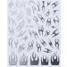 FEIlei Nail Art Decals Flames Nail Stickers Decoration for Nail Tips Beauty Decoration - Buy Online on GoSupps.com