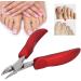 Cuticle Nippers Pedicure Manicure Tool Cuticle Clipper Dead Skin Removal Nipper Hardware Nails Stainless for Toenails for Fingernails(S1 red) - Buy Online on GoSupps.com