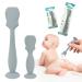 2Pack Silicone Diaper Cream Spatula Soft Diaper Cream Applicator with Suction Base Stand Reusable Diaper Rash Cream Brush for Newborn Baby(Gray)