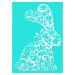 YeulionCraft Easter Theme Self-Adhesive Silk Screen Stencils Mesh Transfers Reusable Sign Stencils DIY Festival Painting on Wood Home Decor  Rabbit