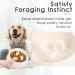 Super Design Slow Feeder Pet Bowl - Anti-Gulping Habit Maker for Dogs and Cats - Non-Slip, Ideal for Dry Wet Raw Food - Small to Large Breeds - Round Cream White Cup - Buy Online on GoSupps.com