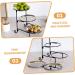 FELTECHELECTR 1 Set Three Tier Fruit Bowl Perfume Display Stand Fruit Dish Food Tray for Desktop Snack Basket Fold Silver 24x23cm - Buy Online on GoSupps.com