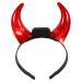 PATKAW Led Devil Horns Headband Light up Headband Demon Hair Hoop Flashing Headwear for Halloween Cosplay Costume Birthday Party Accessories