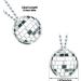 Vsilay 70s Style Mirror Disco Ball Necklace - Vintage Silver Costume Accessory for Women | Trendy eCommerce Shop - Buy Online on GoSupps.com