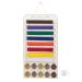 VISEMAN Taekwondo Belt Display,Karate Martial Arts Belt Holder with Leather Edge Wall Hanging Display for 8 Belts,Hold 10 Medals White