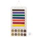 VISEMAN Taekwondo Belt Display,Karate Martial Arts Belt Holder with Leather Edge Wall Hanging Display for 8 Belts,Hold 10 Medals White