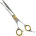 Sharf Gold Touch 7.5 Inch Curved Pet Grooming Shears | 440c Stainless Steel Japanese Scissors for Dogs - Buy Online on GoSupps.com