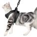 Cat dishes and line ultra -light for escape protection adjustable soft network step in padded upholstered running vest jacket for kittens pet puppy l (1 Pack) gray