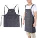 Waterproof Denim Hair Cutting Apron Salon Waiter Pocket Apron for Barber Coffee