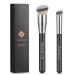 TEOYALL Kabuki Brush Set 2 Size Angled Foundation Brush Concealer Brush Contour Brush with Dense Synthetic Bristle 170/270