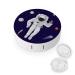 Astronaut and Planets Cute Contact Lens Case Travel Portable Round Contact Storage Box Kit with Mirror for Daily Outdoor