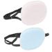 Eye valve amblyopia eye flap with straps silk cotton elastic eye flap adjustable medical eye flap for left or right eye pads for (adult blue)