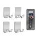 Elegance-go razor holder shower 4 pieces of stainless steel wall hooks Self-adhesive multi-purpose hook bracket shower without drilling with sticky hooks for bathroom che living room office office