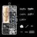 WJRQD 35 pairs of glasses repair set nose pads glasses glasses repair slipproof nose pad glasses pads glue glasses noses pads glasses repair set with screws tweezers and cleaning cloth -Clar