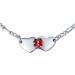 Engravable Sterling Silver Medical ID Bracelet - Dainty Double Heart Shape for Teens | 6-7 Inch Adjustable Wrist - Buy Online on GoSupps.com