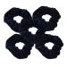 Fenteer 5 Velvet Scrunchies - Elastic Hair Ties & Ponytail Holders for Women in Navy Blue | Trendy Hair Accessories - Buy Online on GoSupps.com