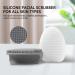 HieerBus Silicone Face Scrubber - Manual Exfoliating Brush for Sensitive Skin - Blackhead Removing, Pore Cleansing and Massaging Tool - Grey+White - Buy Online on GoSupps.com