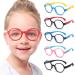 Children's Silicone Frame Glasses | Anti-Blue Light Radiation Resistant Computer Glasses for Kids | Light Black - Buy Online on GoSupps.com