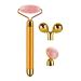 3-IN-1 Electric Jade Roller & 3D Facial Massager - Gold | Best International Shipping - Buy Online on GoSupps.com
