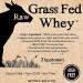 Raw Grass Fed Whey Protein Powder - 100% Grass Fed, Cold Processed, GMO-Free - 5LB Bulk Size - Unflavored & Unsweetened - 90 Servings - Buy Online on GoSupps.com