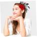 FRCOLOR banquet earphone dress hairpin hair accessories scarf bride baffle hat Korean version fascinator tea party headpiece rose hair clip day of the dead hairaccessories - Buy Online on GoSupps.com
