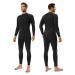 Seaskin Mens 3mm Shorty Wetsuit Womens, Full Body Diving Suit Front Zip Wetsuit for Diving Snorkeling Surfing Swimming Men's Fullsuit Large