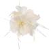 Lurrose 1PC Fascinator Hair Clip Fascinator Hair Pin Hair Clip Fascinator Hair Accessories for Women Wedding Tea Party Hat Beige