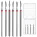 Difenni Cuticle Drill Bit Nail Drill Bits Flame Cuticle Clean Drill Bit for 3/32''Electric Nail File Machine Cuticle Bit Nail Prep Tool Red-Flame