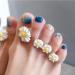 Daisy Flower Silicone Toe Separators - 8 pcs White Toe Spacers for Nail Art Pedicure - DIY Pedicure Tool - Buy Online on GoSupps.com