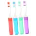 Marmerdo 4 piece of travel fine toothbrush tongue toothbrush foldable travel toothbrush huge toothbrush household toothbrush camping travel toothbrush travel accessories miniature steel struts pp travel