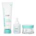 Serious Skincare Glycolic Skin Renewal Set - Retexturizing Serum - Facial Moisture Cream - Face Wash Cleanser - Balancing Blue Tansy Extract - Improve Appearance of Lines Wrinkles and Enlarged Pores