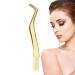 Curved tweezers for eyelashes eyelash extension tweezers made of stainless steel - eyelashes tweezers for eyelashes with comb eyelash extension tools for women and girls rianpesn gold