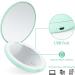 Compact Rechargeable Lighted Makeup Mirror - 1X/10X Magnifying, 10 LED Lights, Portable Handheld Mirror for Travel, Purse, and Handbags - Large 5 Double-Sided Folding Mirror (Green) - Buy Online on GoSupps.com