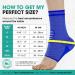 Modvel Ankle Brace Socks - Compression Sleeve for Sprains Tendonitis & Arthritis - Support for Men & Women - Blue Large - Buy Online on GoSupps.com