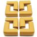 AKORD Baby Safety Corner Protectors for Desk Table Light Brown 7 cm x 6 cm