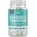 Azani Omega 3 Flaxseed Oil for Heart, Brain, Immune Support, Healthy Hair, Skin & Nails | 500mg Cold Pressed Omega 3 Flaxseed Oil - 60 Liquid Filled Capsules 60 Softgels Capsules