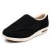 KENRET Men's Wide Width Walking Shoes with Adjustable Closure Lightweight for Diabetic Edema Plantar Fasciitis Bunions Arthritis Swollen Black 47