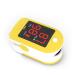 Pulox PO-100 pulse oximeter with LED display including hard case batteries protective cover nylon bag and carrying strap yellow