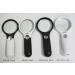Double Lens with 3 LED Lights Racket Handheld high Power Reading Plastic Magnifying Glass with Lights 6902white free - Buy Online on GoSupps.com