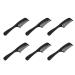 SRMAN 6X Black Double Row Tooth Detangler Hair Comb Shampoo Comb with Handle for Long Curly Wet Hair