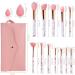START MAKERS Professional 12Pcs Pink Marble Makeup Brush Set with Beauty Blender & Bag - Buy Online on GoSupps.com
