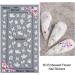 Nail Art Decoration Embossed Flower Lace Design Black White Acrylic Engraved 5D Nail Sticker(5D-K059) - Buy Online on GoSupps.com