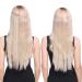 Silk-Co Honey Blonde & Bleach 50cm Hair Extensions - Smooth Invisible Cord Synthetic & Real Hair Blend for Women - Buy Online on GoSupps.com