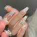 Temperament manicure hand-made nail patch milky white gradient chain finished product can be disassembled and repeated.(S) - Buy Online on GoSupps.com